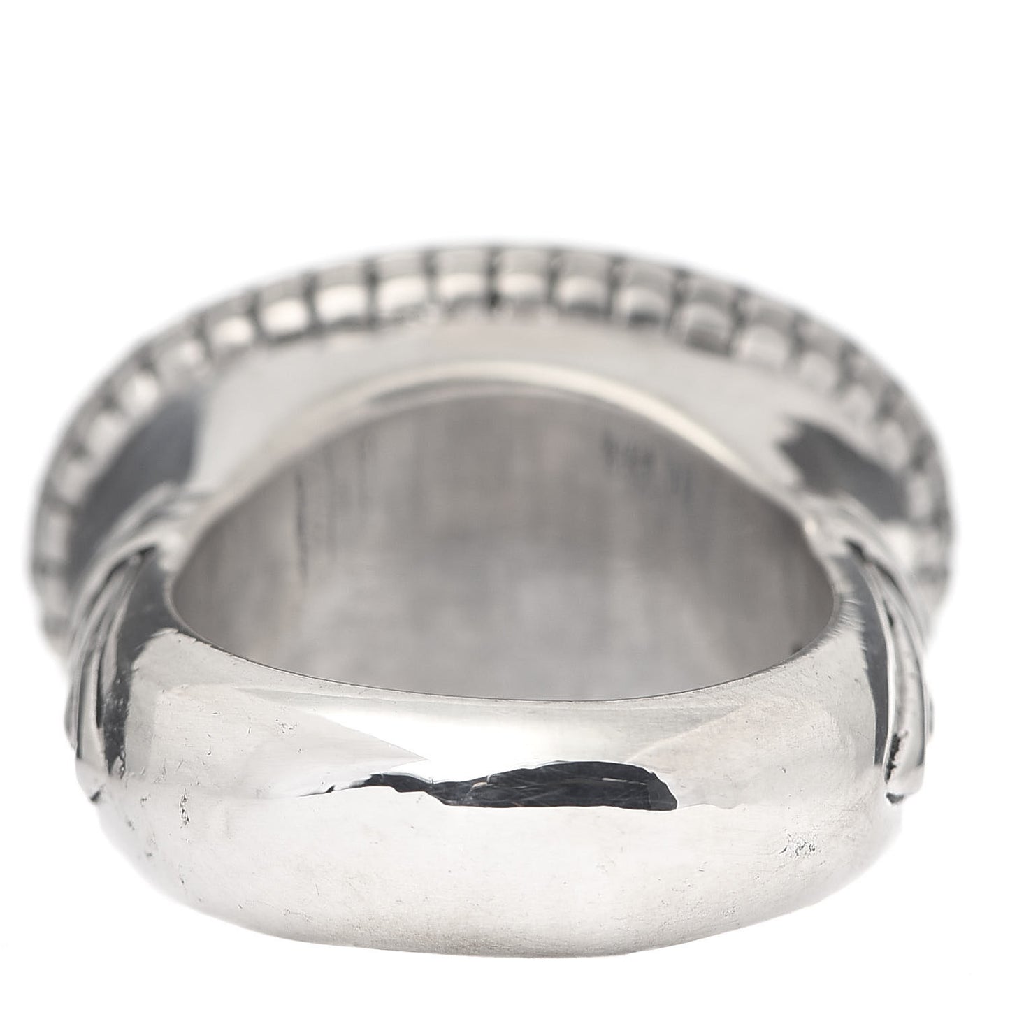 Sterling Silver 18K Yellow Gold Fleur de Lis Ring 52 6