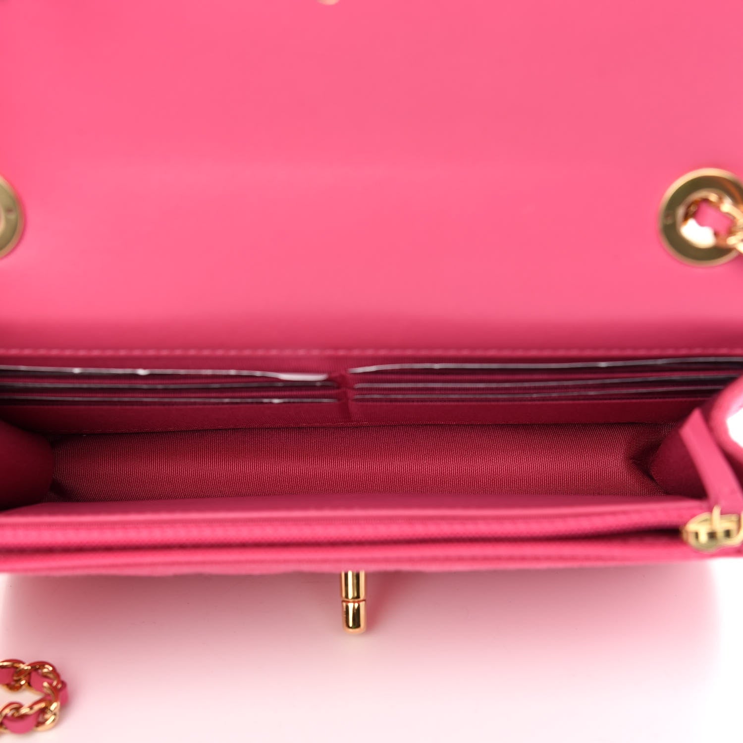 Chanel Jersey Chevron Quilted Trendy CC Wallet On Chain WOC Pink 4 of 9