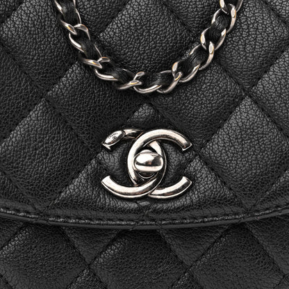 Chanel Goatskin Quilted CC Waiter Crossbody Black Black 9 of 11