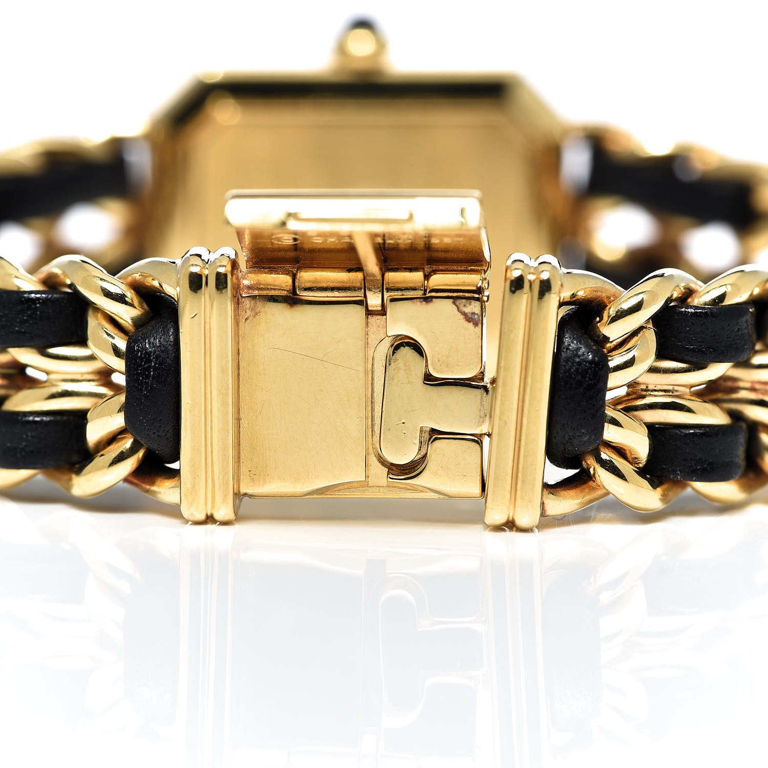 Chanel Stainless Steel Lambskin 20mm Chain Premiere Quartz Watch Gold L 6 of 6
