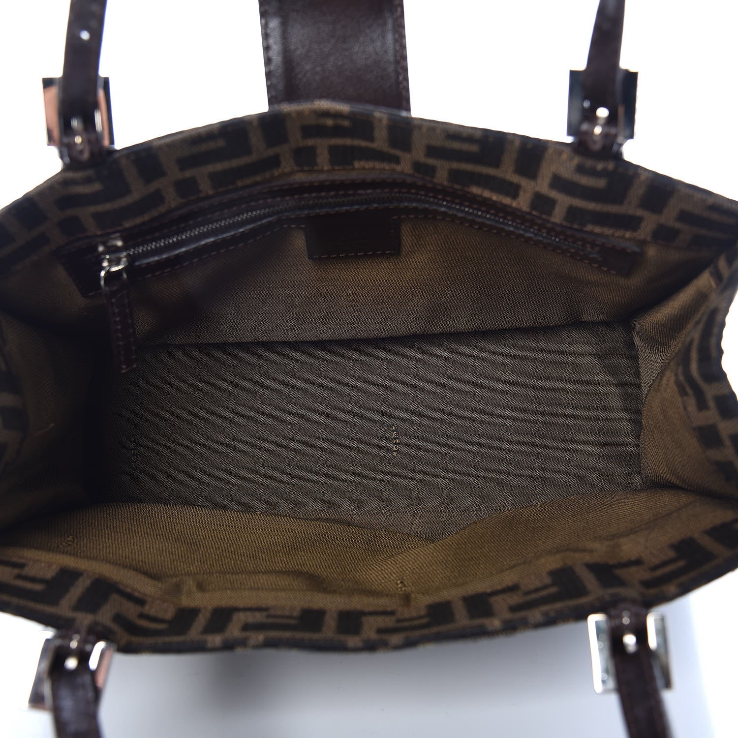 Fendi Zucca Small Shopping Tote Tobacco 5 of 12