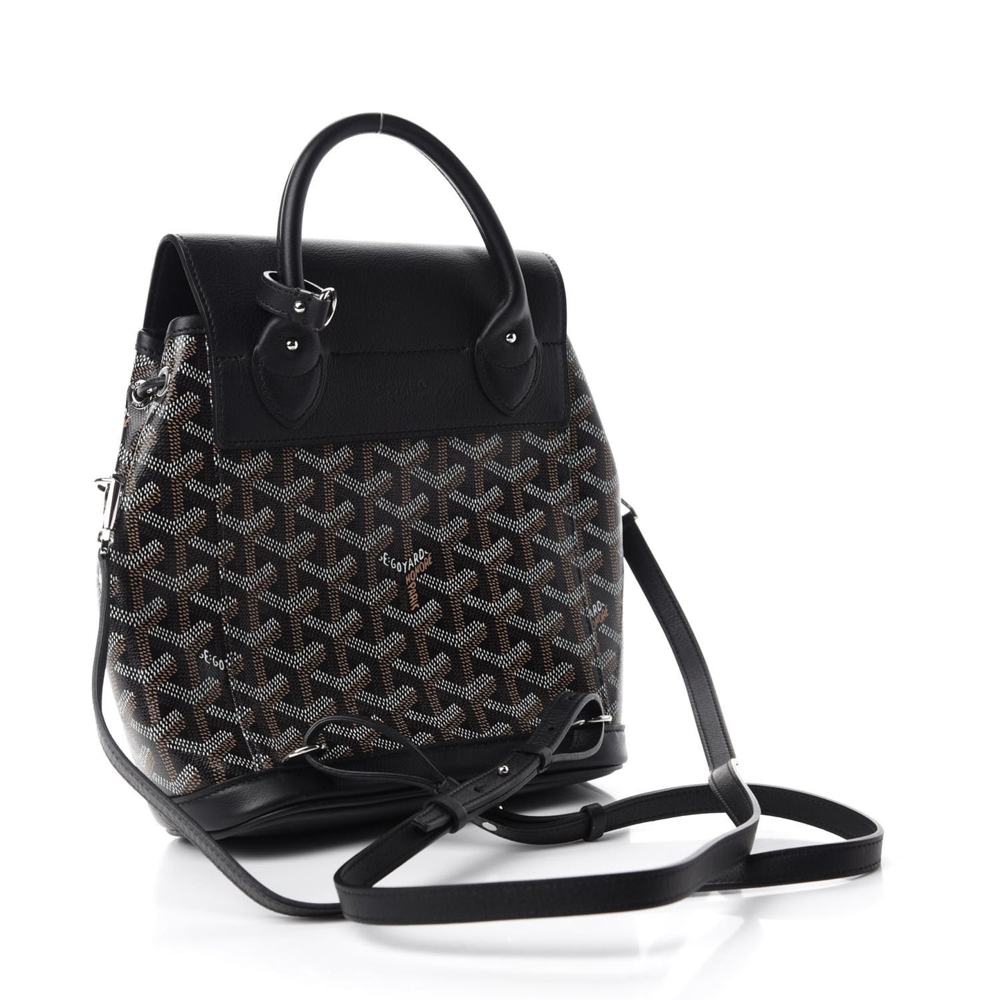 Goyardine Calfskin Mini Alpin Backpack Black