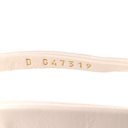 Chanel Goatskin CC Times Square Thong Sandals 38.5 White 8 of 9