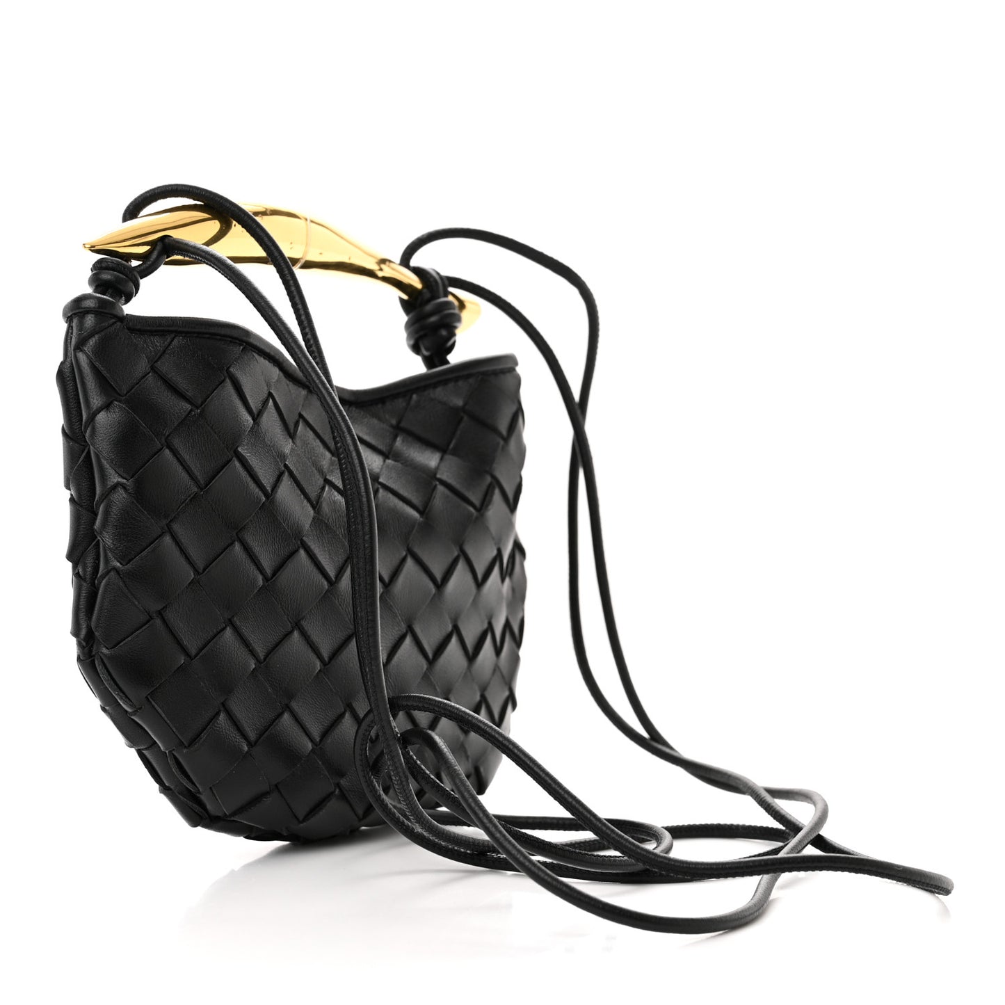Nappa Intrecciato Mini Sardine Bag Black