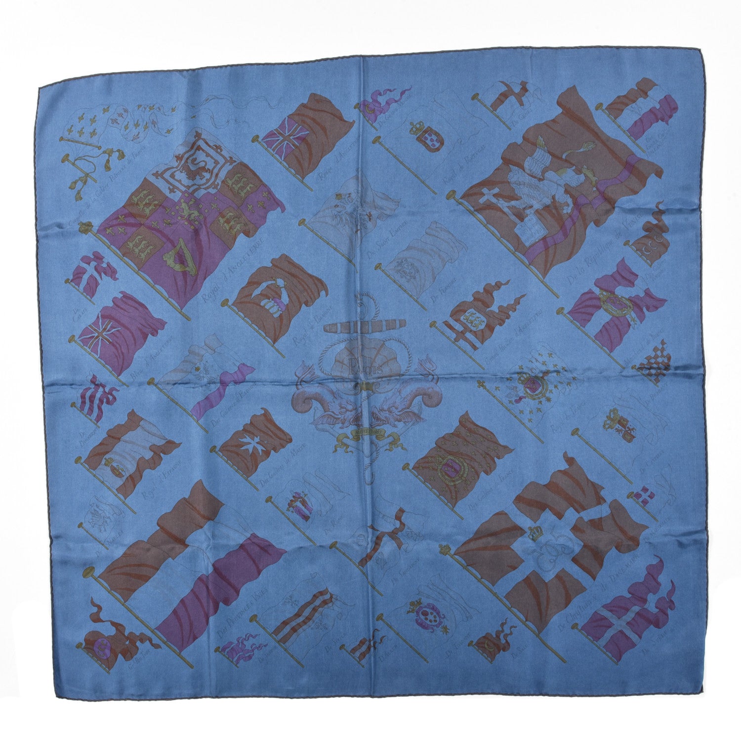 Hermes Silk Pavois Flags Carre Scarf 90 1 of 3