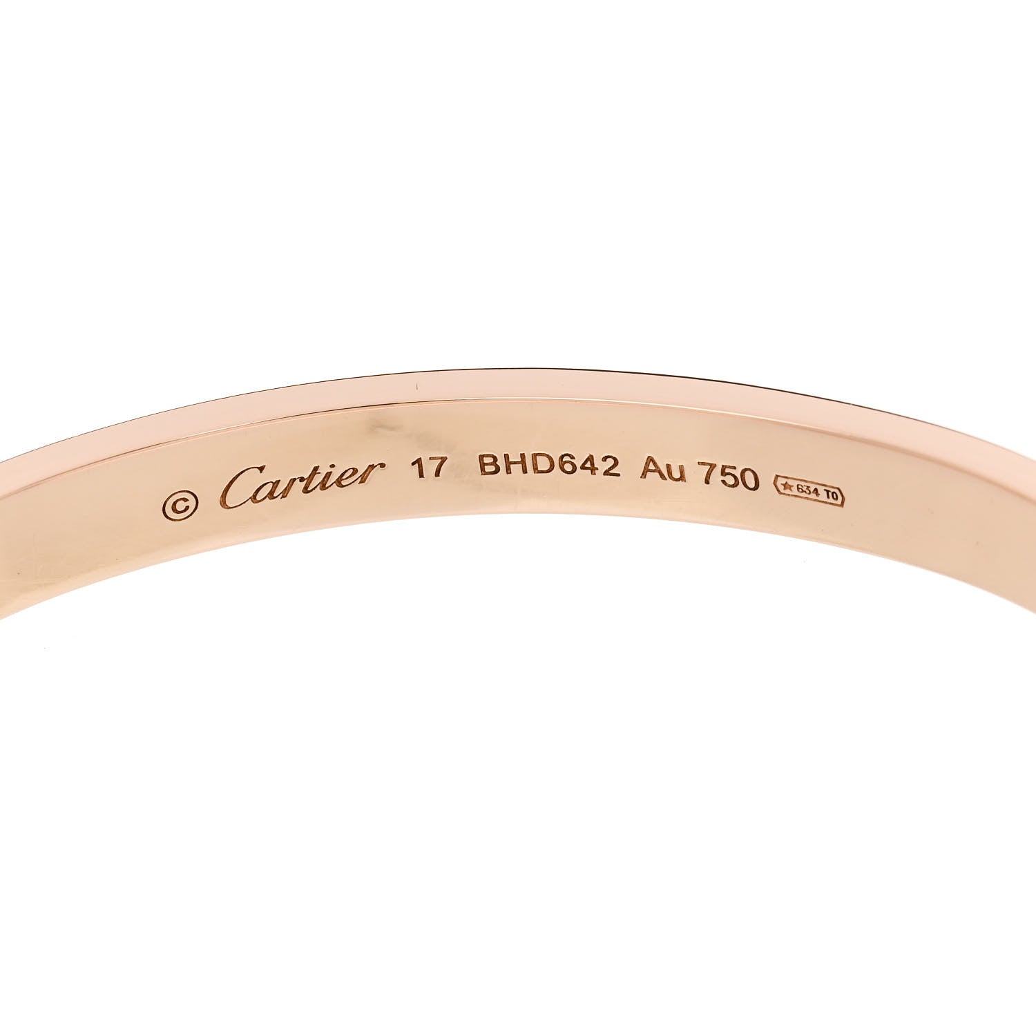 Cartier 18K Pink Gold LOVE Bracelet 17 6 of 9
