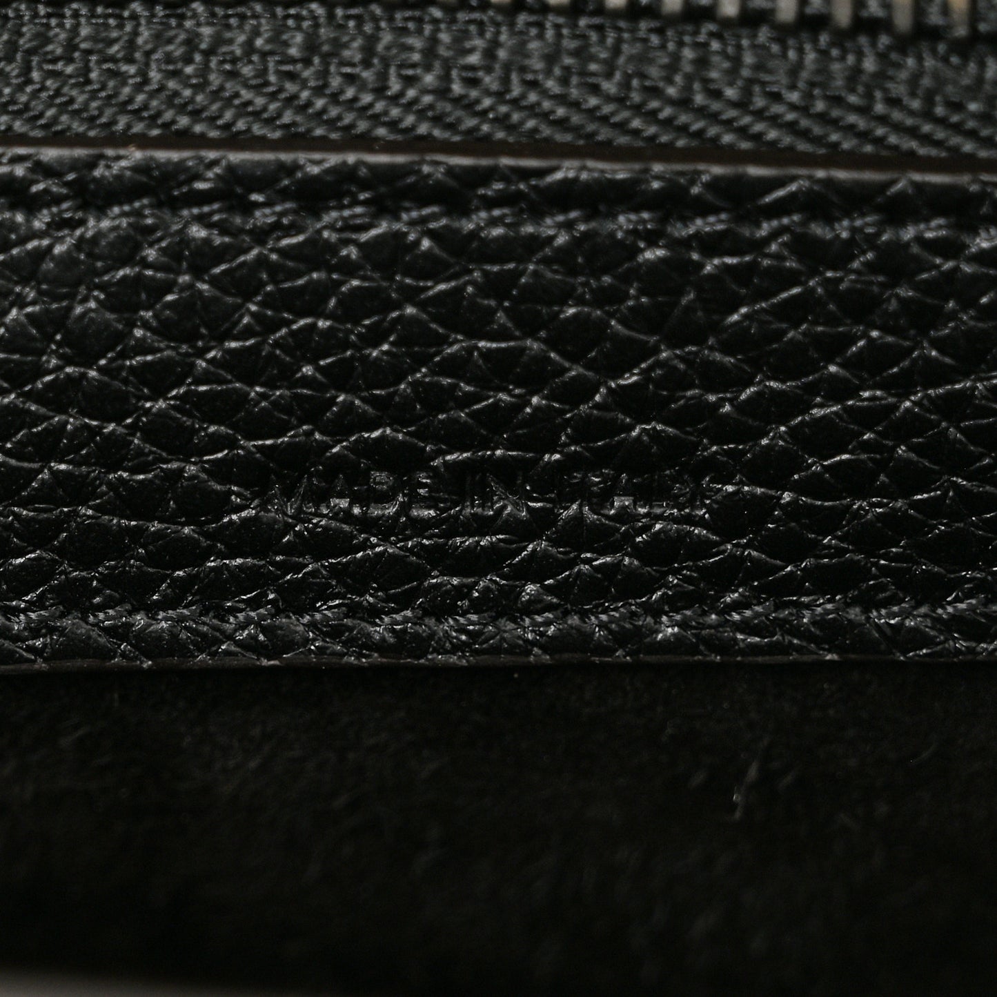 Drummed Calfskin Micro Luggage Black