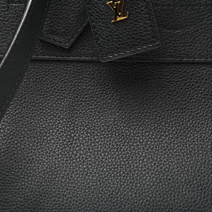 Louis Vuitton Calfskin Studded City Steamer MM Black 9 of 15