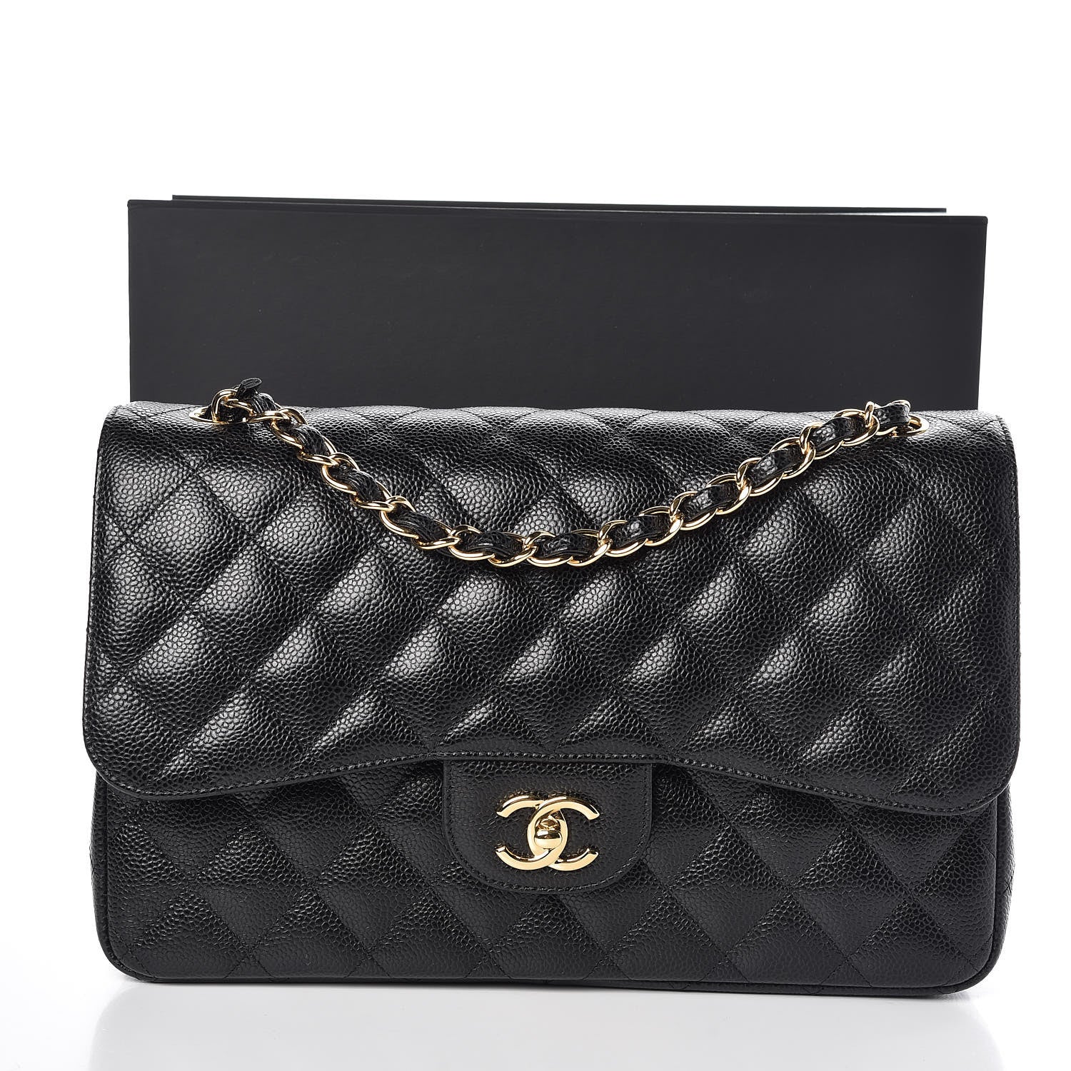 Chanel Caviar Quilted Jumbo Double Flap Black 10 of 10