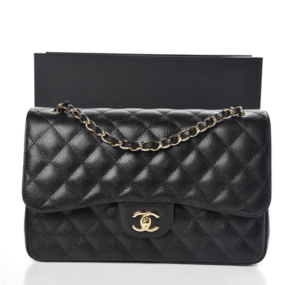 Chanel Caviar Quilted Jumbo Double Flap Black 10 of 10