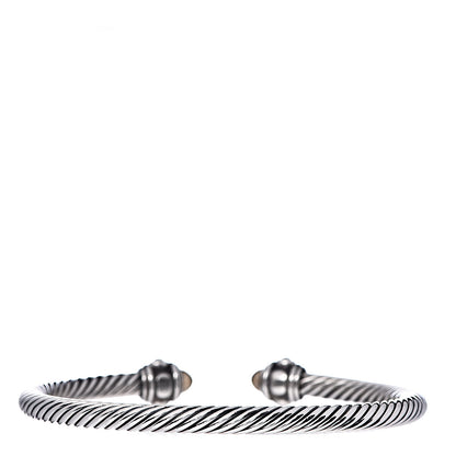 David Yurman Sterling Silver 18K Yellow Gold 3.5mm Cable Renaissance Bracelet 3 of 5
