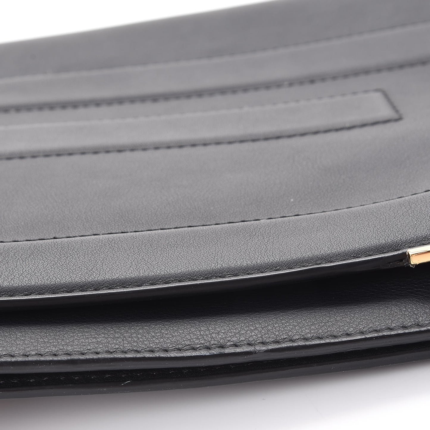 Vitello Flamingo Tube Macro Clutch Black