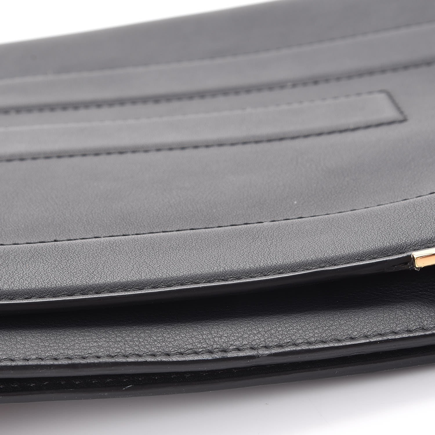 Fendi Vitello Flamingo Tube Macro Clutch Black 9 of 9