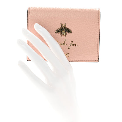 Gucci Cellarius Calfskin Blind for Love Animalier Card Case Perfect Pink 2 of 9