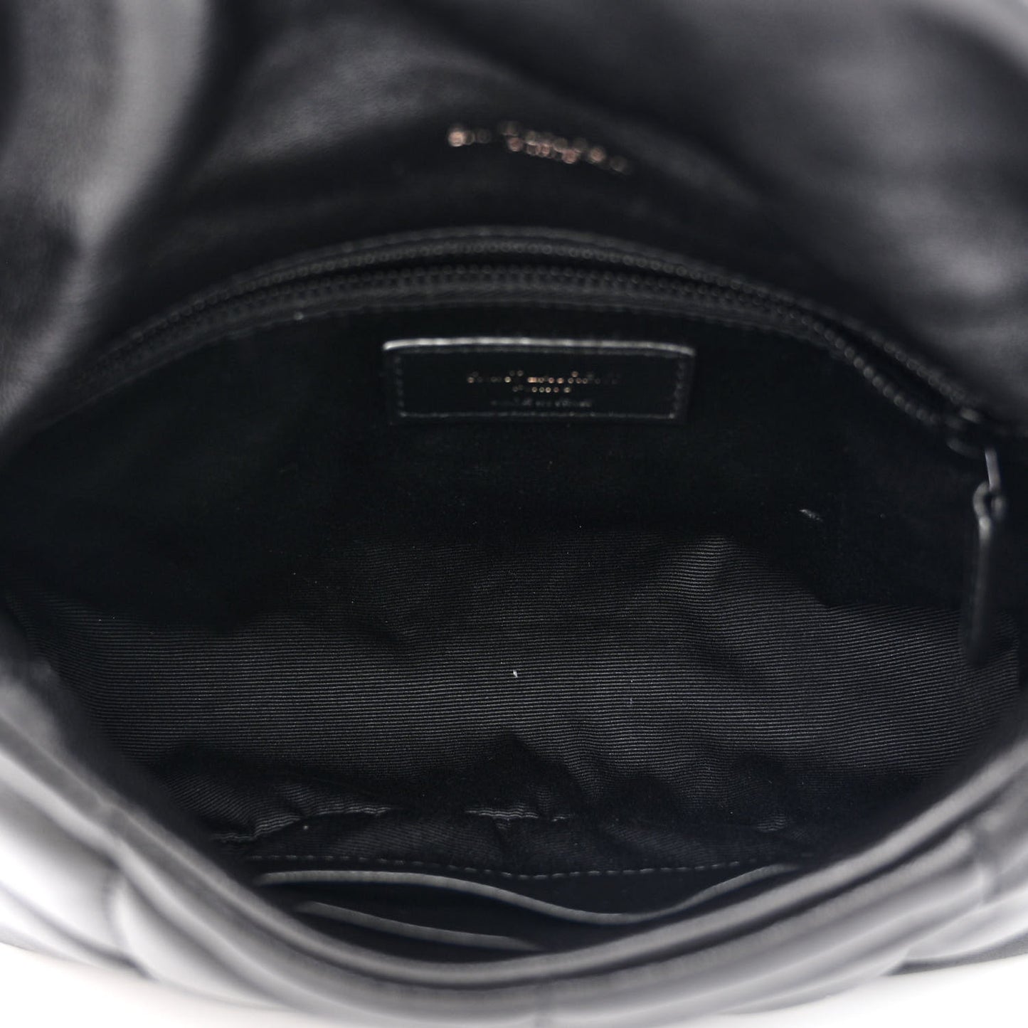 Calfskin Quilted Toy Loulou Puffer Monogram Monochrome Chain Satchel Black
