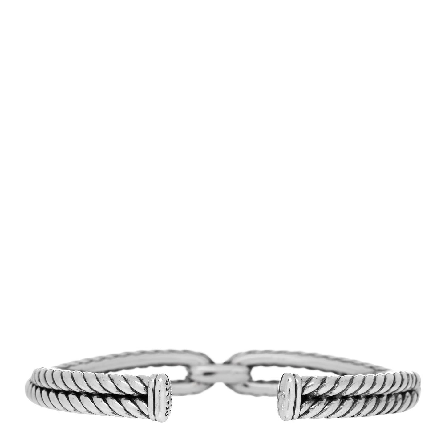 Sterling Silver 18K Yellow Gold Cable Loop Bracelet