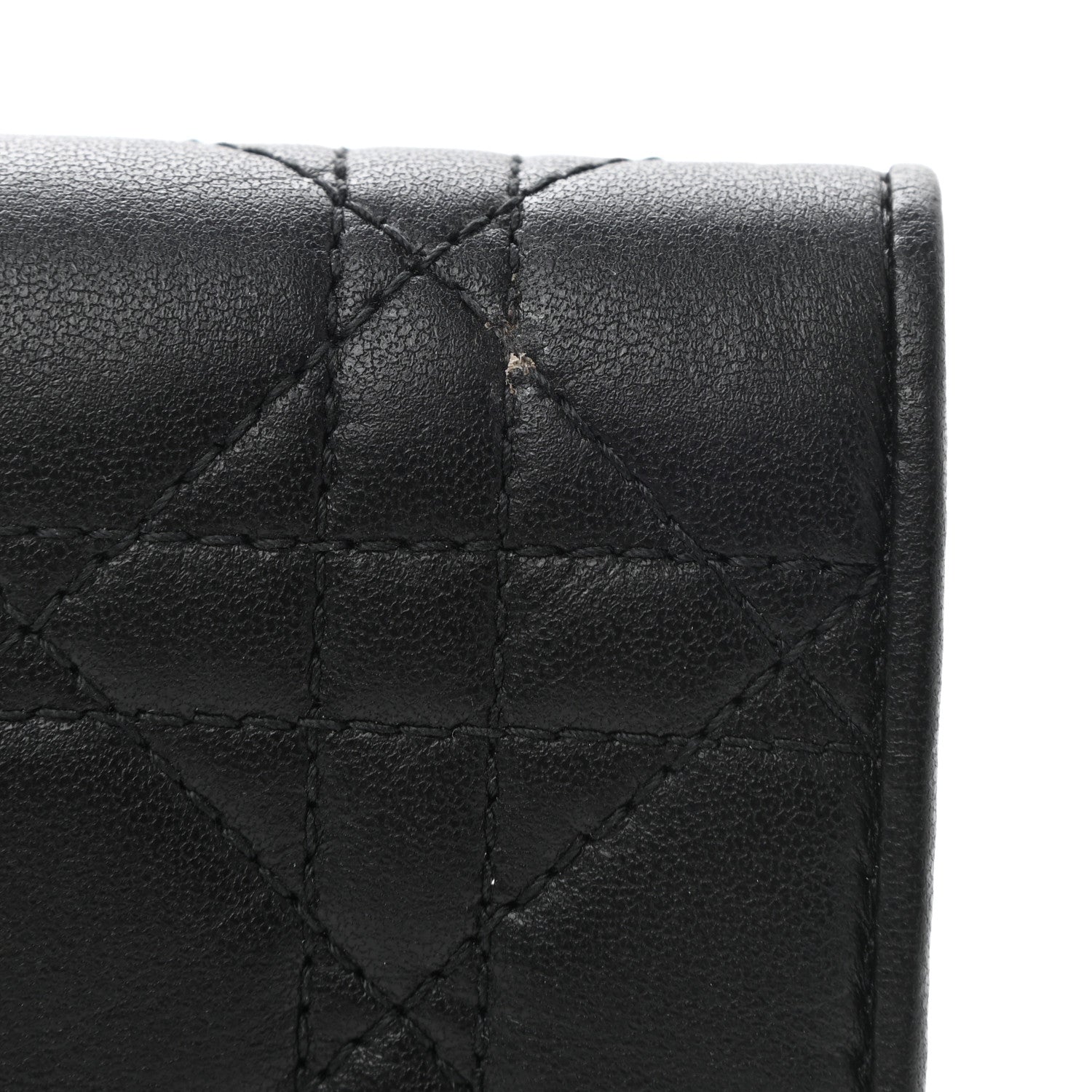 Christian Dior Lambskin Cannage Lady Dior Lotus Wallet Black 5 of 8
