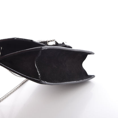Jimmy Choo Suede Crystal Buckle Paris Crossbody Bag Black 5 of 10