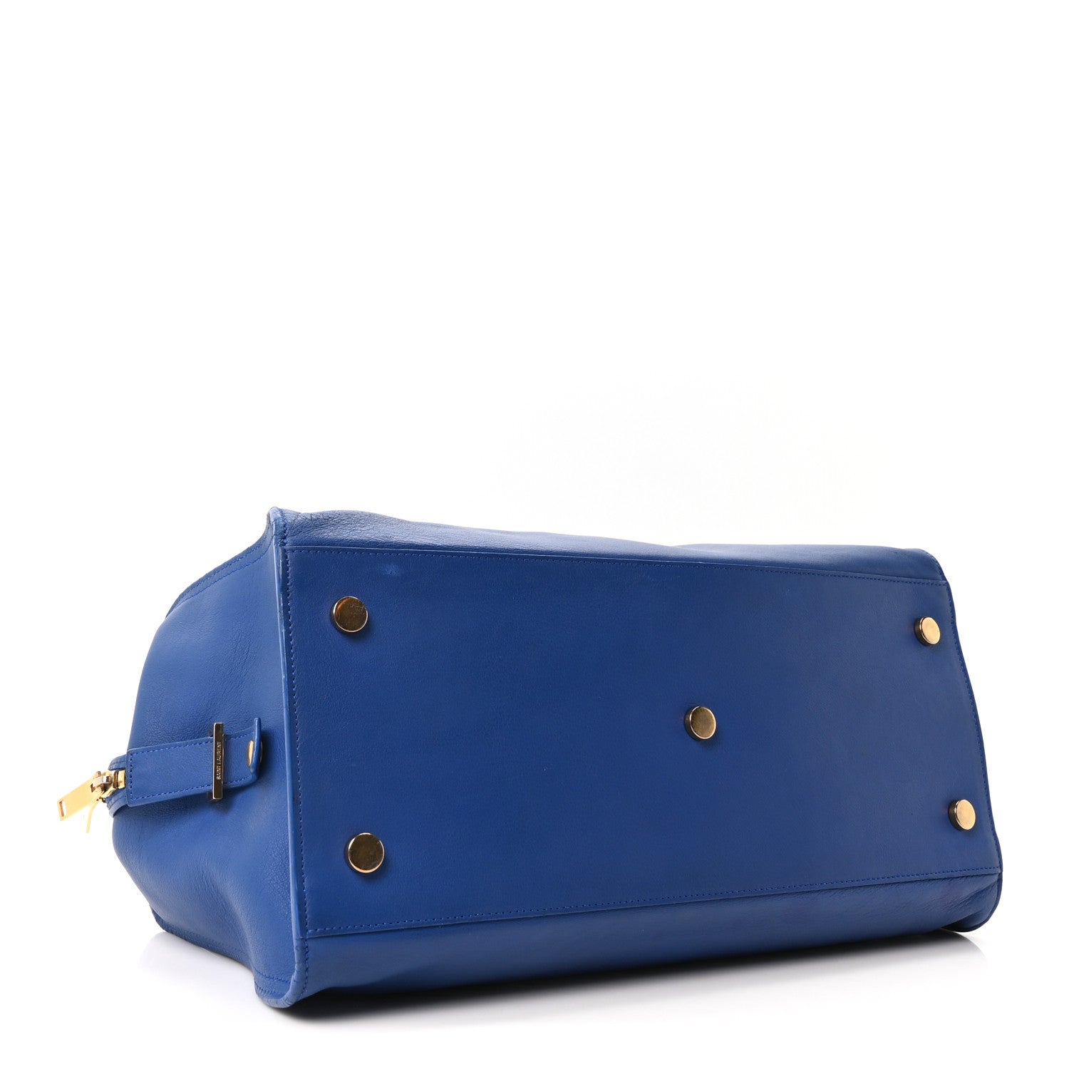 Saint Laurent Calfskin Medium Monogram Cabas Blue Majorelle 4 of 9