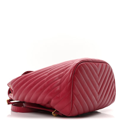Chanel Lambskin Chevron Quilted Small Urban Spirit Backpack Dark Pink 4 of 10