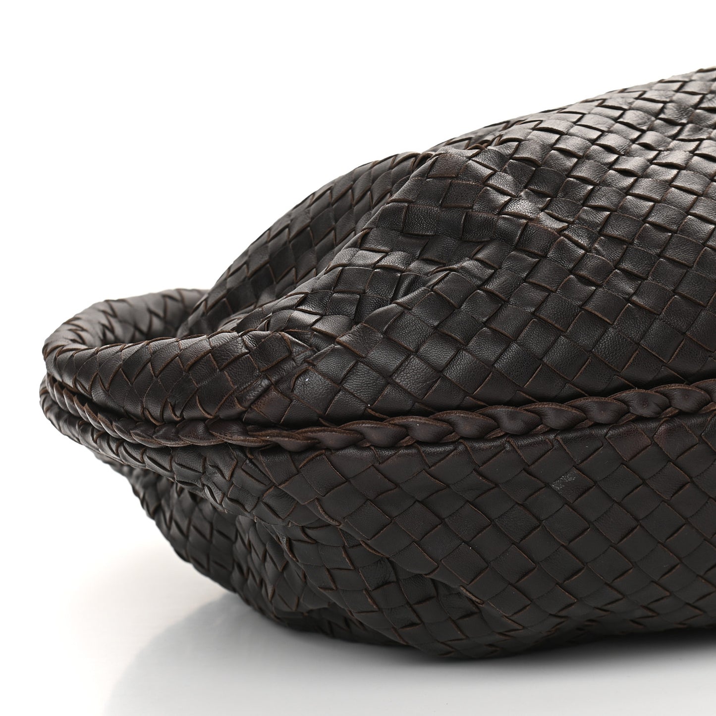 Nappa Intrecciato Medium Veneta Hobo Ebano