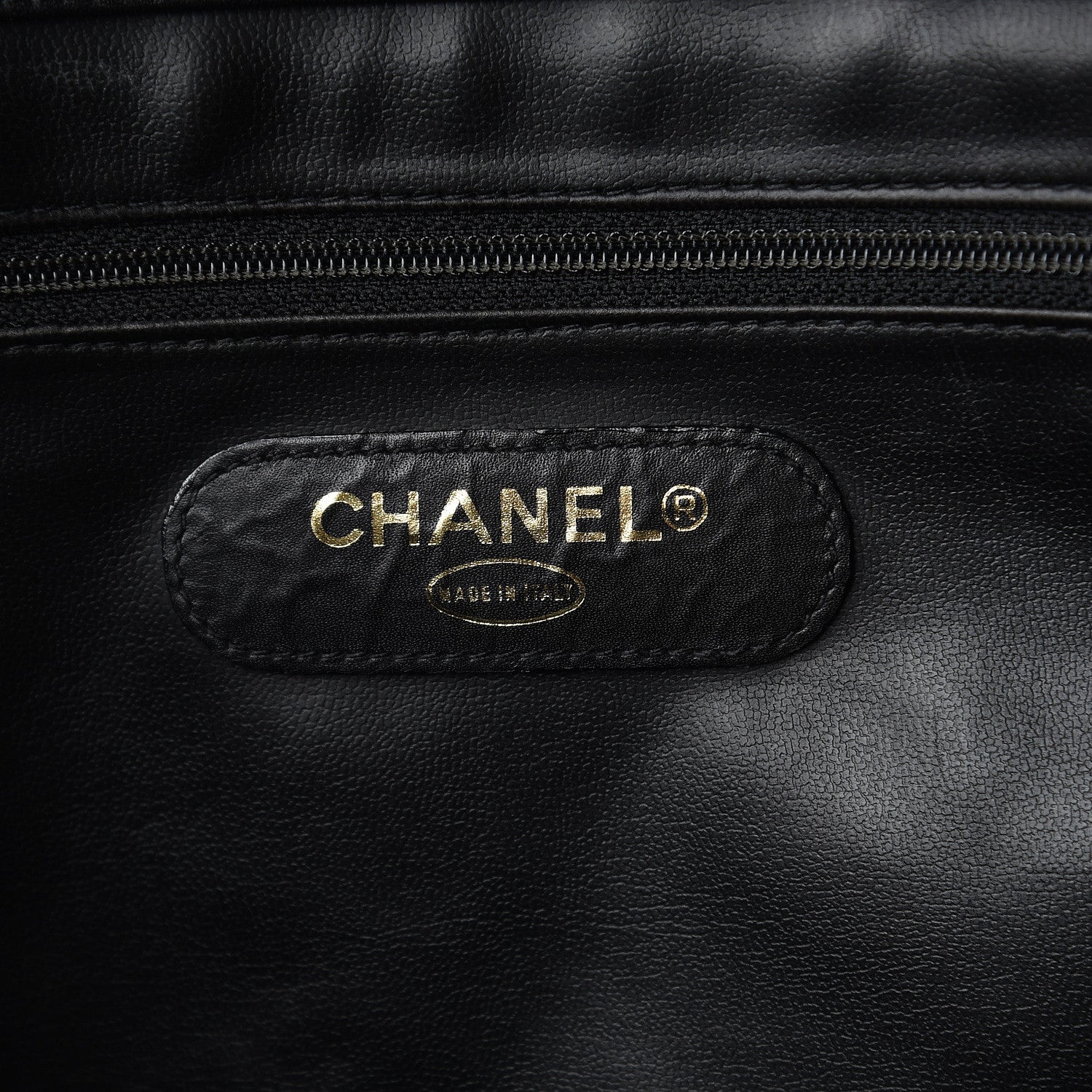 Chanel Calfskin Stitched XL Weekender Black 5 of 9