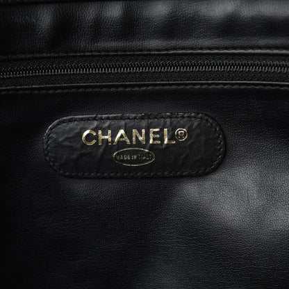 Chanel Calfskin Stitched XL Weekender Black 5 of 9