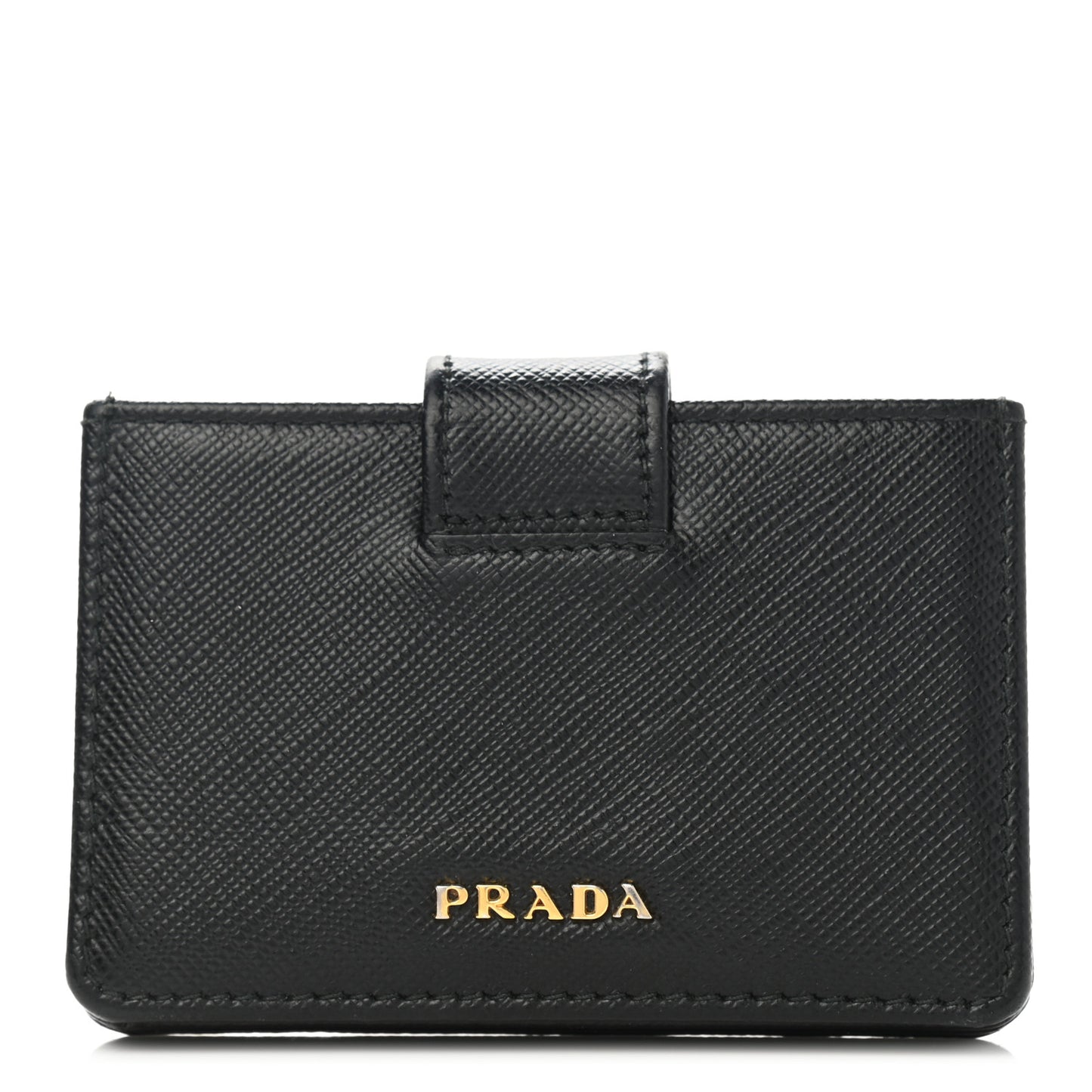 Saffiano Metal Accordion Card Case Black