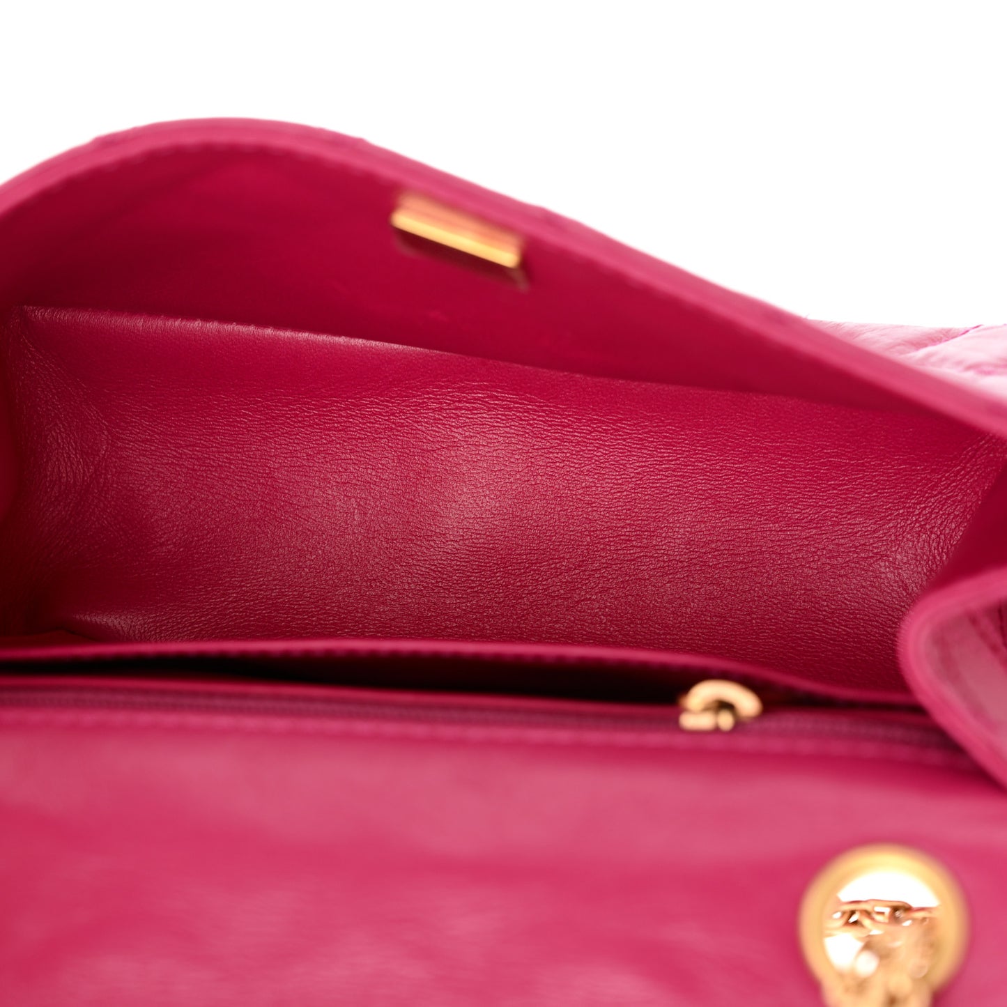 Aged Calfskin Quilted 2.55 Reissue Mini Flap Fuchsia