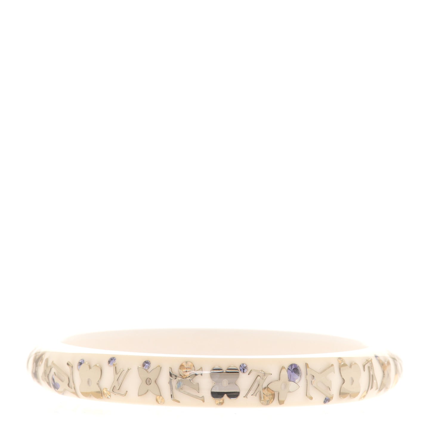 Resin Swarovski Medium Inclusion Bracelet PM White