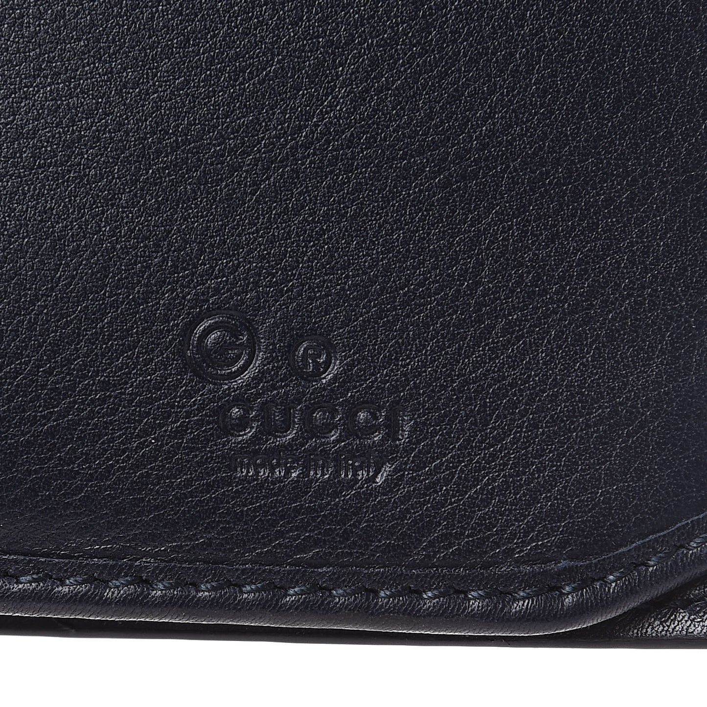 Microguccissima Bi-Fold Organizer Wallet Blue