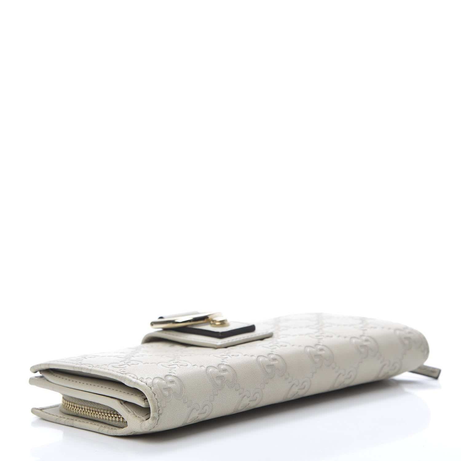 Gucci Guccissima Abbey Continental Wallet Off White 4 of 11