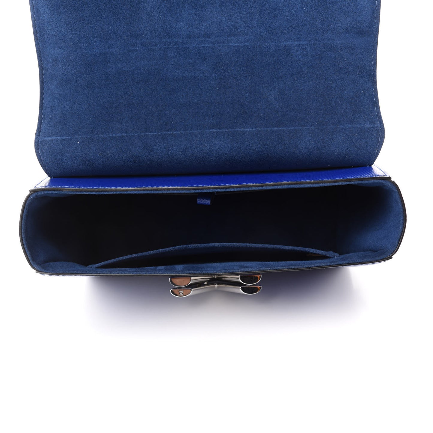 Epi Flamingo Twist Shoulder Bag MM Blue