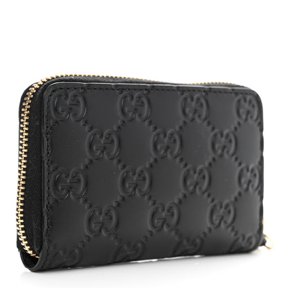 Gucci Guccissima Zip Around Card Case Black 3 of 8