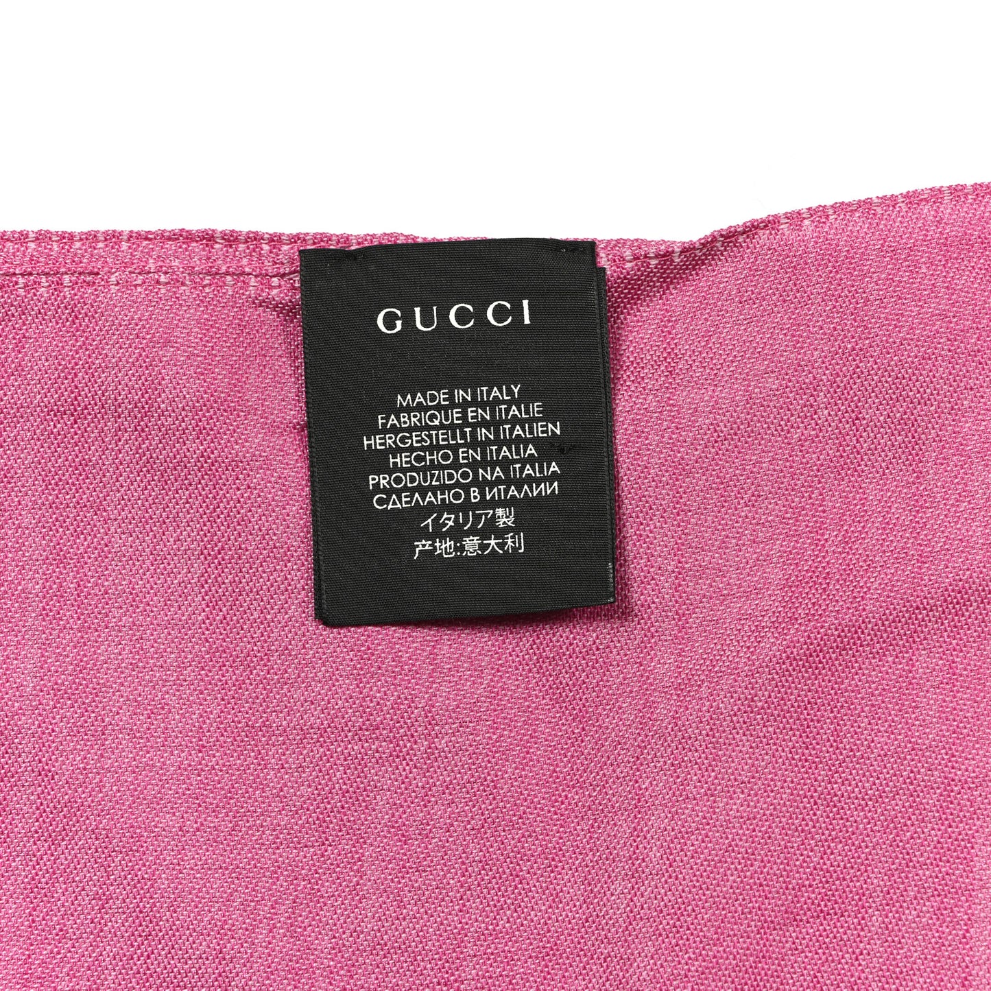 Wool Silk GG Monogram GGNat Scarf Roseate