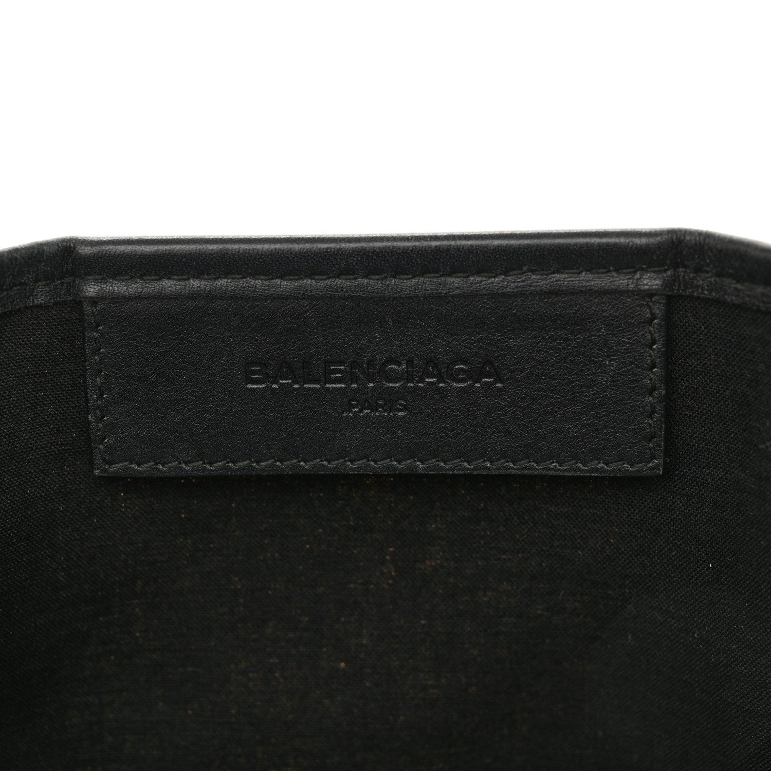 Balenciaga Cotton Canvas Satin Calfskin S Navy Cabas Natural Black 7 of 20