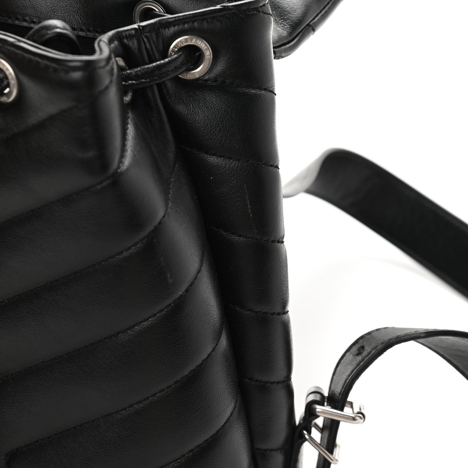 Saint Laurent Calfskin Y Quilted Monogram Small Loulou Backpack Black 13 of 13
