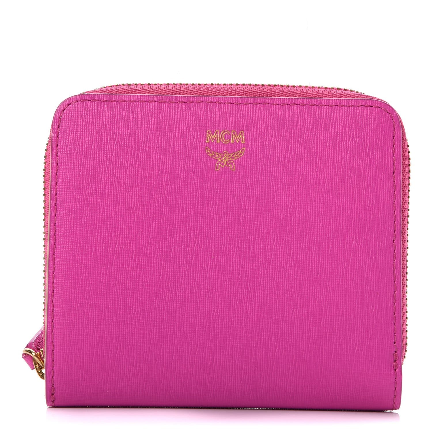 MCM Coated Canvas Zip Around Wallet Electric Pink 1 of 20