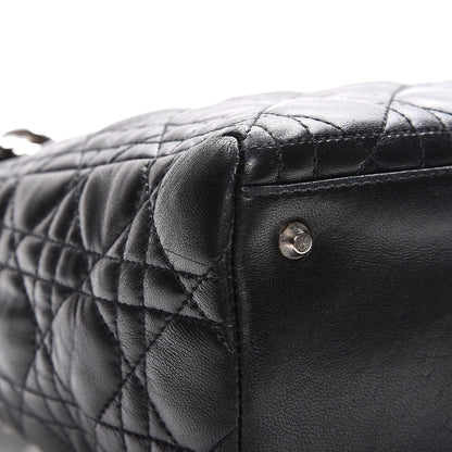 Christian Dior Lambskin Cannage Medium Lady Dior Black 10 of 15