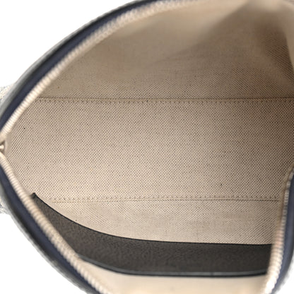 Gucci GG Supreme Monogram Textured Dollar Calfskin Web Small Ophidia Dome Shoulder Bag Beige Blue 5 of 12