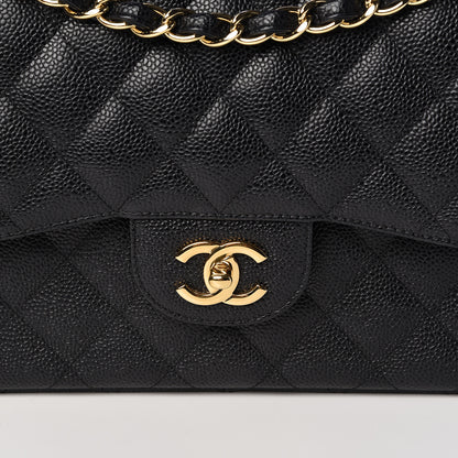 Chanel Caviar Quilted Jumbo Double Flap Black 8 of 11