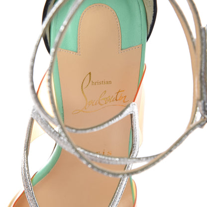Christian Louboutin Nappa PVC Artisteric 120 Sandals 38 Opal 5 of 9