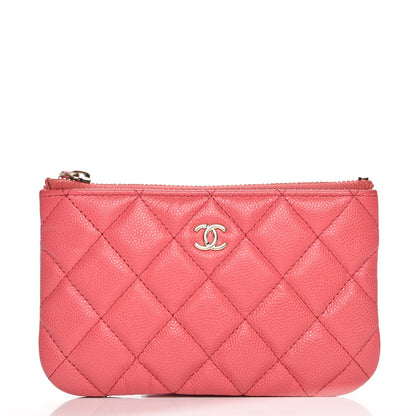 Chanel Caviar Quilted Small Cosmetic Case Dark Pink 1 of 8