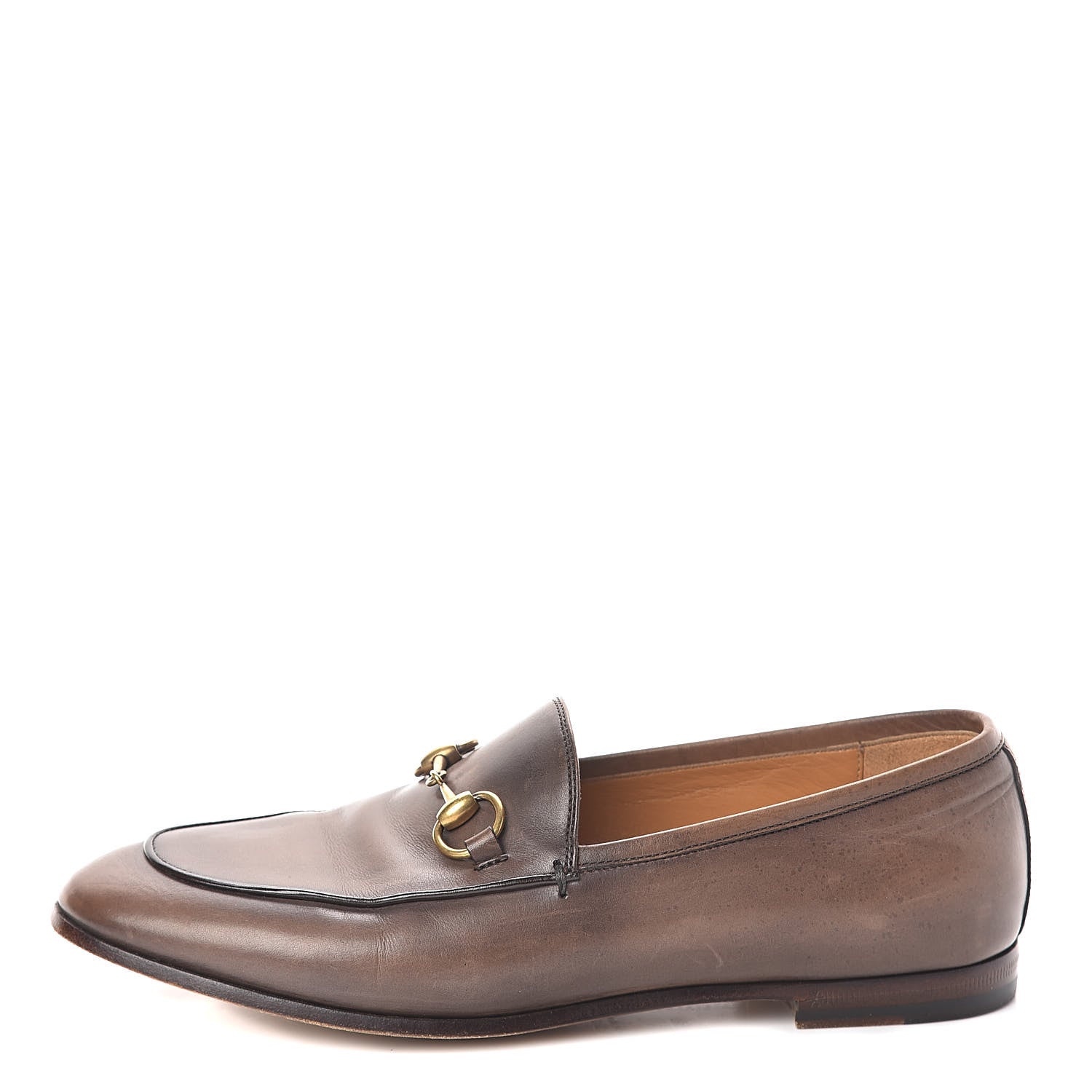 Gucci Calfskin Womens Jordaan Loafers 36 Fondente Brown 1 of 7