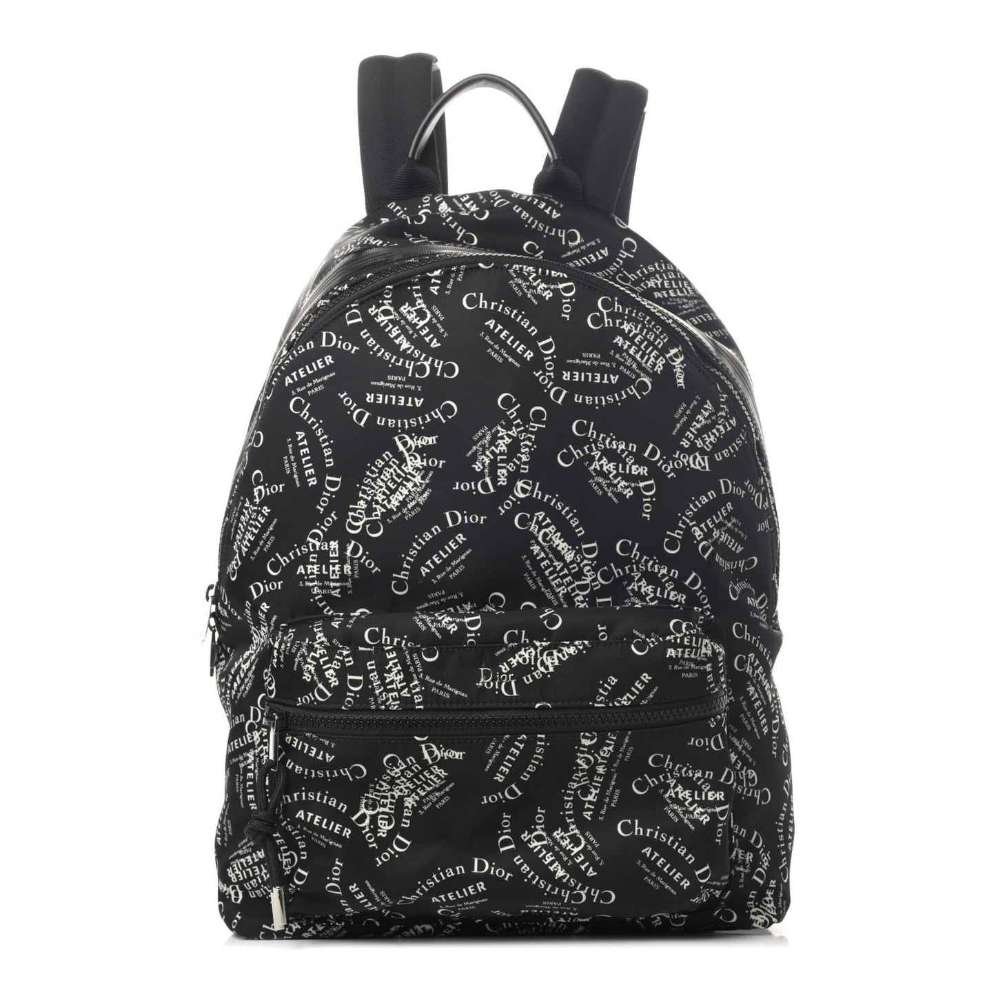 Nylon Logo Backpack Black