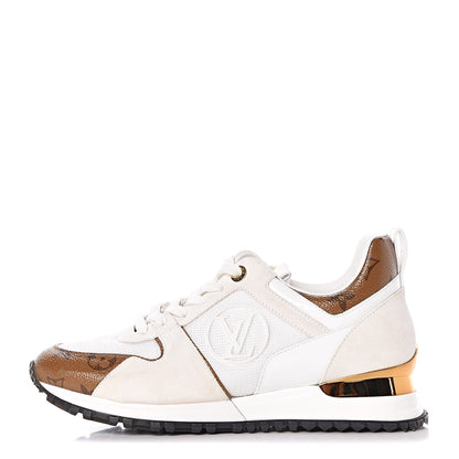 Louis Vuitton Suede Reverse Monogram Run Away Sneakers 38 White 1 of 14