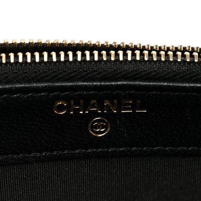 Chanel Goatskin Quilted CC Clutch With Chain Black 7 of 11