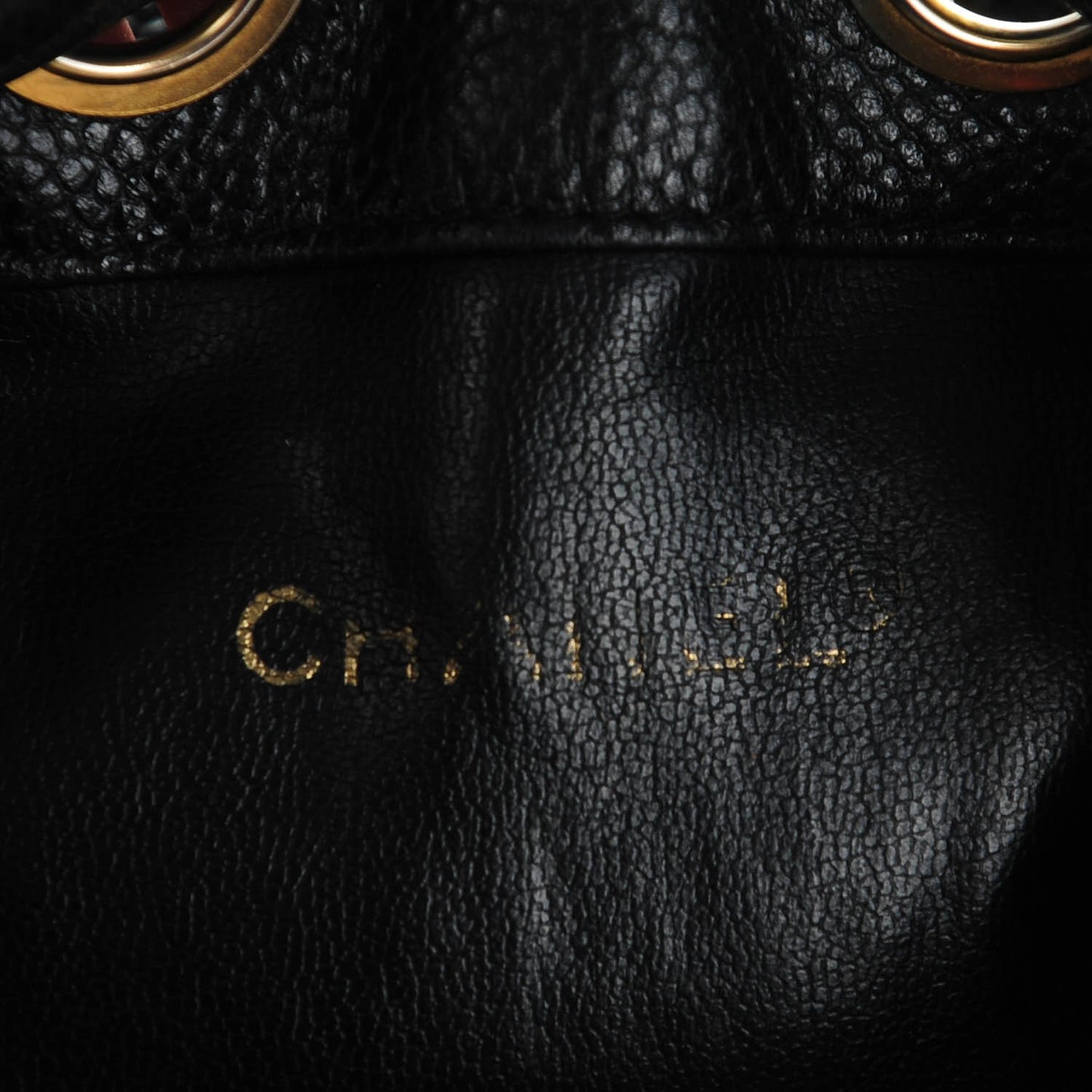 Caviar CC Drawstring Shoulder Bag Black