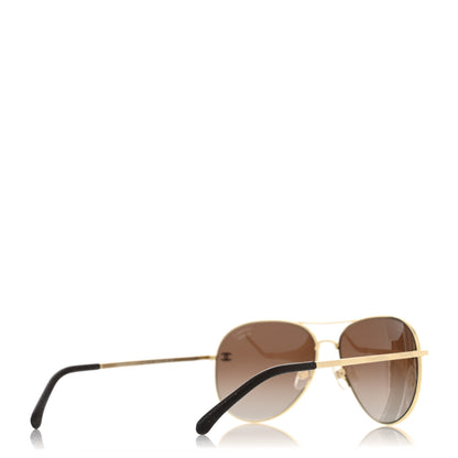 Chanel Metal Polarized Aviator CC Sunglasses 4189-T-Q 4 of 7