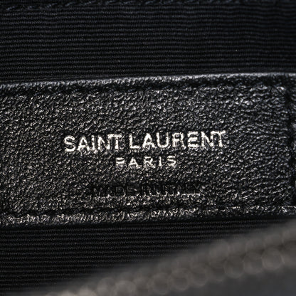 Saint Laurent Calfskin Y Quilted Monogram Medium Loulou Chain Satchel Storm 6 of 10